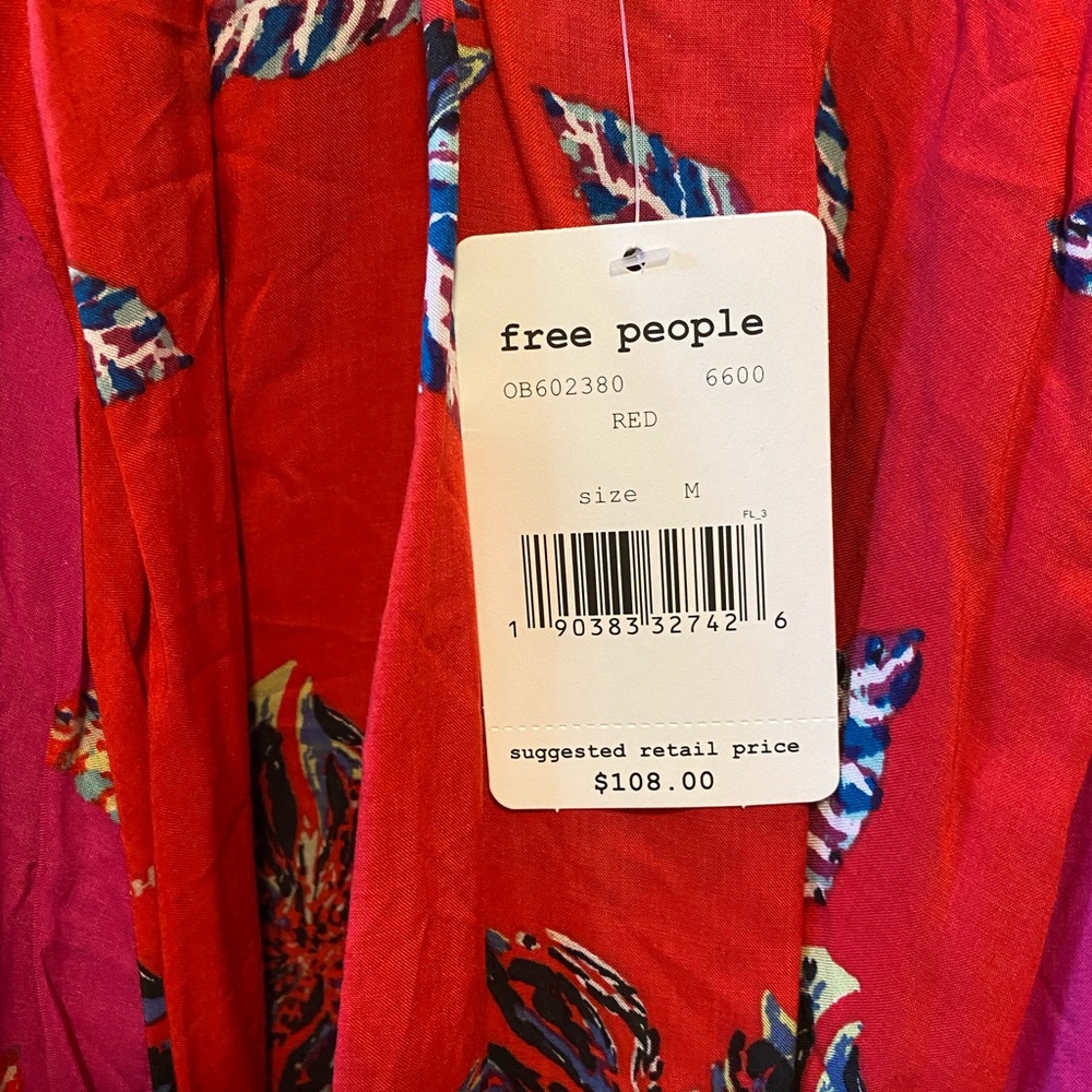 Free people cherry combo short dress NWT - Picture 3 of 5